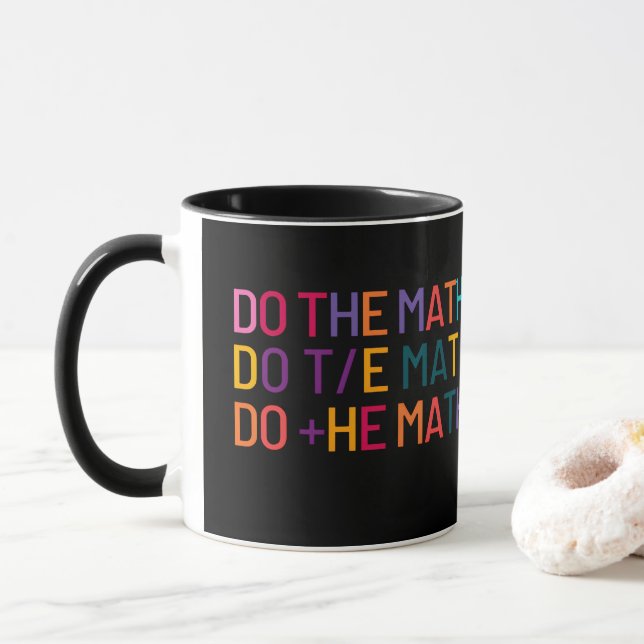 Mug Faites les maths, professeur de maths (Avec donut)