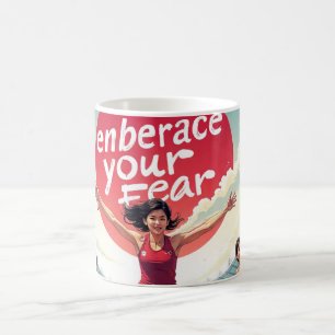 Mug Faites preuve de votre peur - kawaii Motivational 