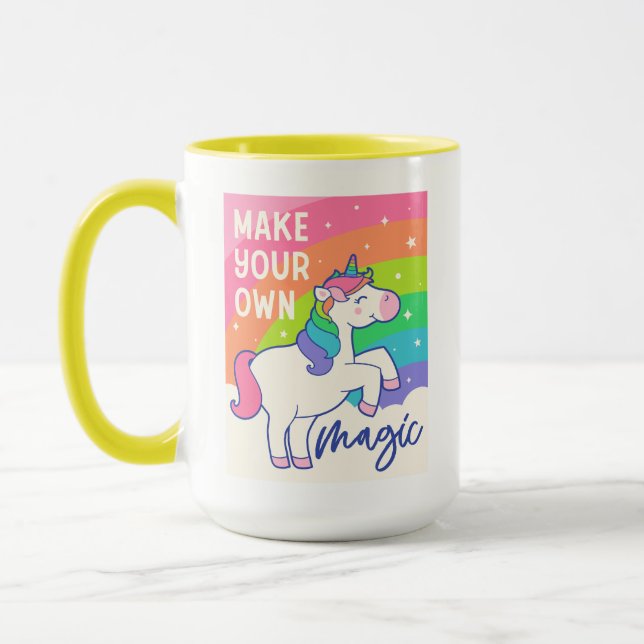 Mug Faites votre propre magie | Cute Unicorn (Gauche)