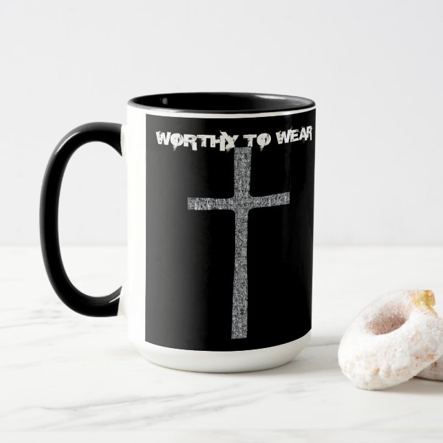 Mug Faith Cross Silver - À Porter (Avec donut)