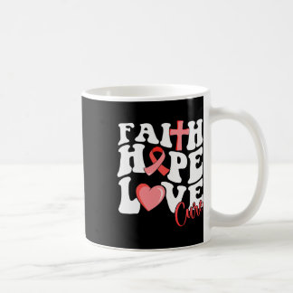 Mug Faith Hope Love Cure Burgundy Ribbon Cellule de dr