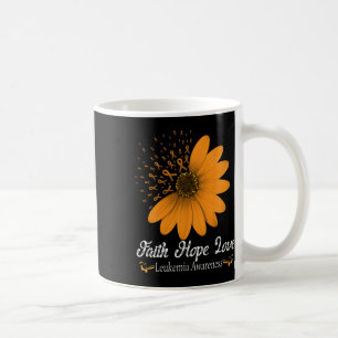 Mug Faith Hope Love Orange Ribbon Blood Cancer Support