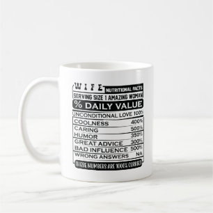 Mug Faits nutritionnels amusants de la femme