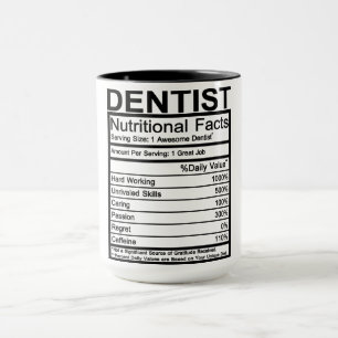 Mug Faits nutritionnels des dentistes