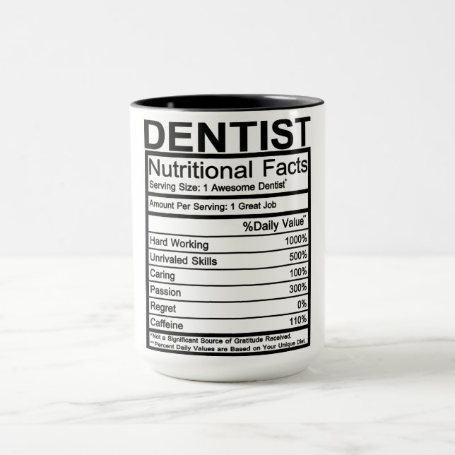 Mug Faits nutritionnels des dentistes (Centre)