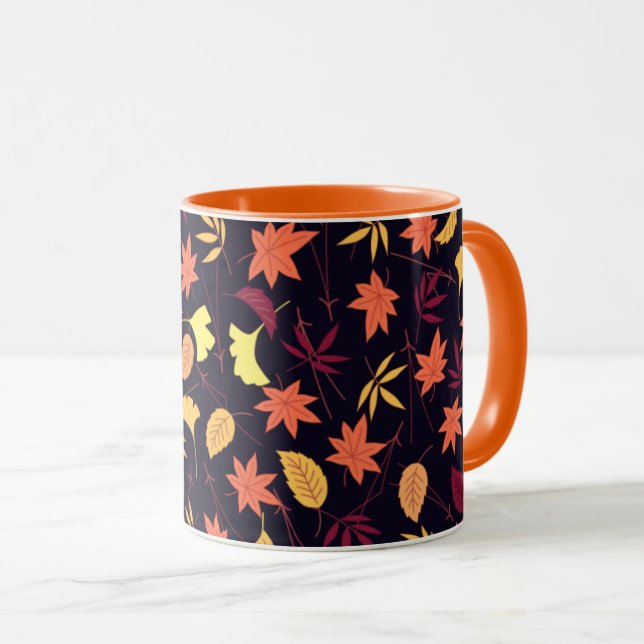 Mug Falling Autumn Leaves - Belle saison - (Devant droit)