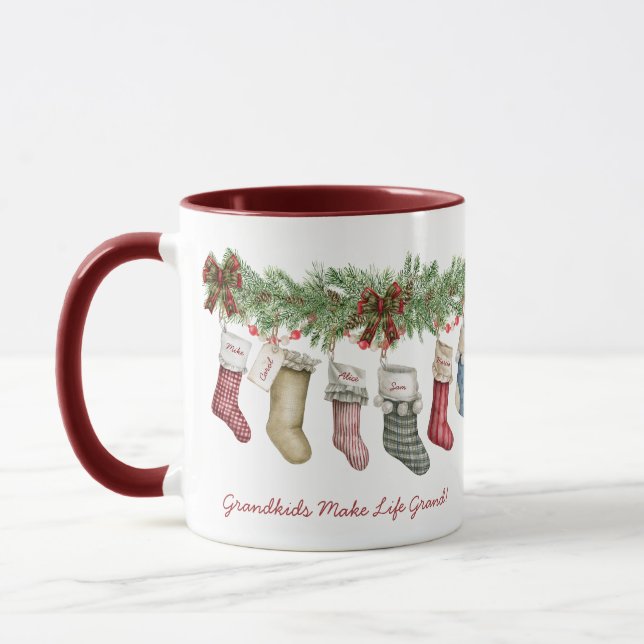 Mug Famille de 12 | Petits enfants | Milieu de travail (Gauche)