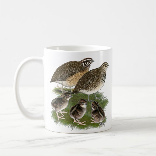 Mug Famille de cailles de Coturnix (Gauche)