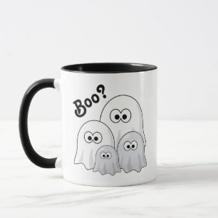 Mug Famille de fantômes de dessin animé mignons demand