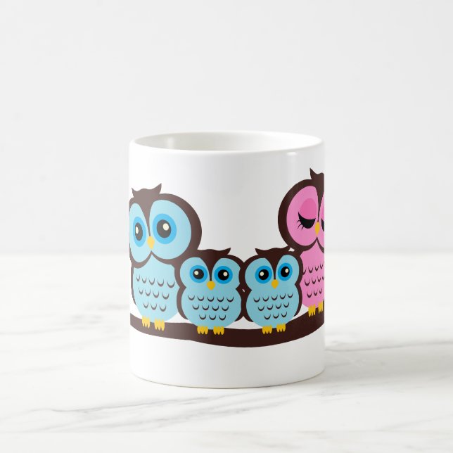 Mug Famille de hibou de quatre (Centre)