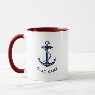 Mug Famille de maison de plage personnalisée d'ancre d
