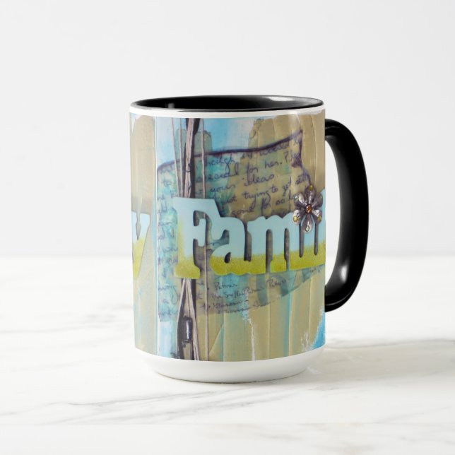 Mug Famille de médias mixtes (Devant droit)