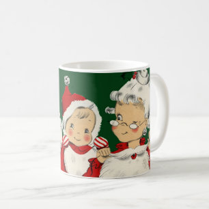 Mug Famille de Père Noël Rétro Milieu de Siècle – Kits
