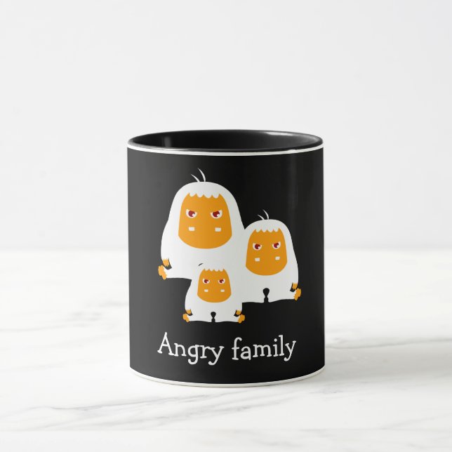 Mug Famille en colère Singes design T-Shirt Bain Mat (Centre)