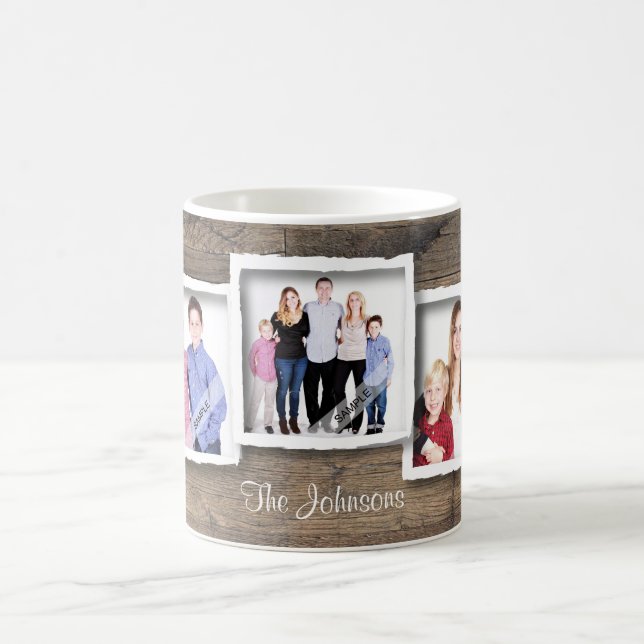 Mug Famille faite sur commande de collage de photo, (Centre)