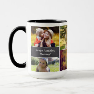 Mug Famille Maman personnalisée Collage de photos