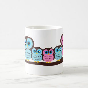 Mug Famille Owl de cinq