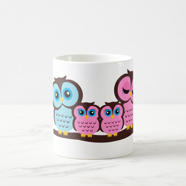 Mug Famille Owl de quatre (Centre)