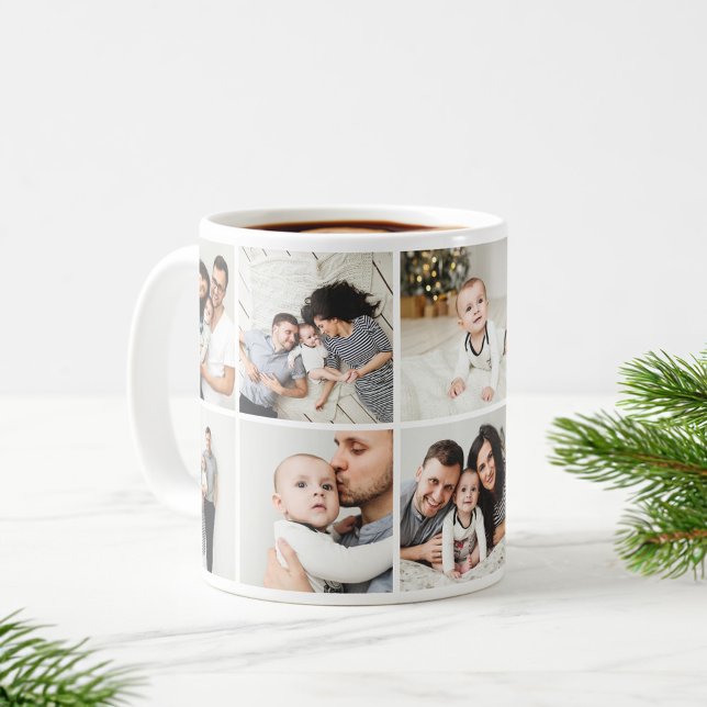 Mug Famille personnalisée 10 Photo Collage (Créateur téléchargé)
