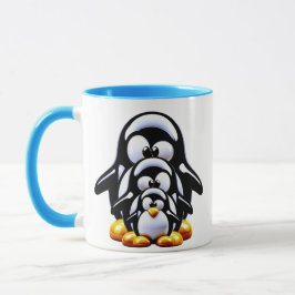 Mug Famille Pingouin mignonne