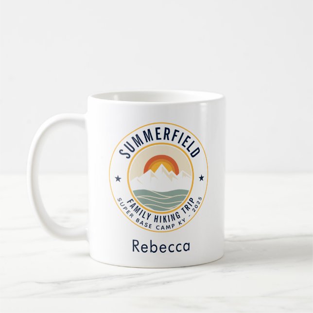 Mug Famille Randonnée Voyage Retro Keepsaké personnali (Gauche)