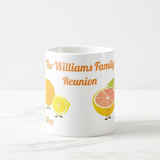 Mug Famille Rassemblement Nom de famille Fruits de car (Centre)