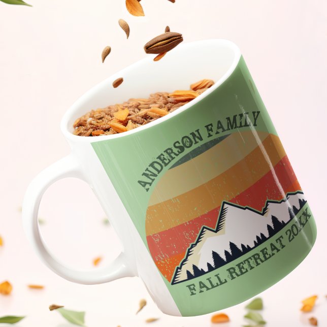 Mug Famille Réunion Sunset Mountain Beau vert (Créateur téléchargé)