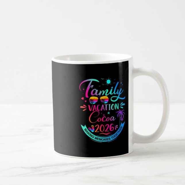 Mug Family Vacation Cocoa 2026 Palm Tree Gift  (Droite)