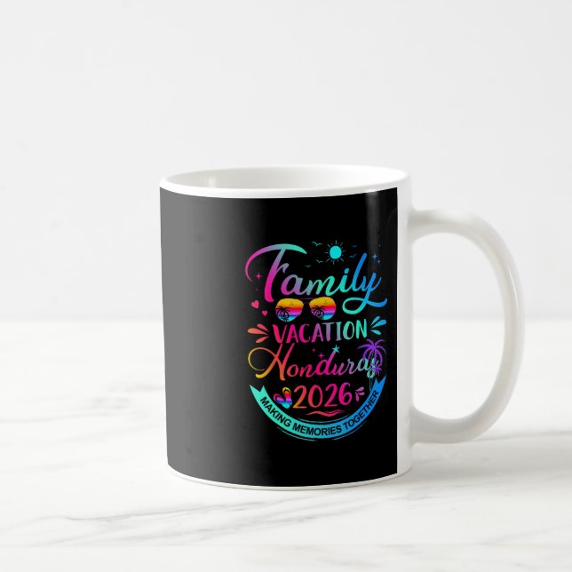 Mug Family Vacation Honduras 2026 Palm Tree Gift  (Droite)