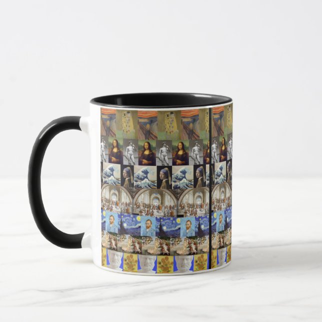 Mug Famous Art Collage, (Gauche)