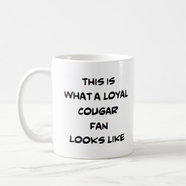 Mug fan de cougar, loyal (Gauche)