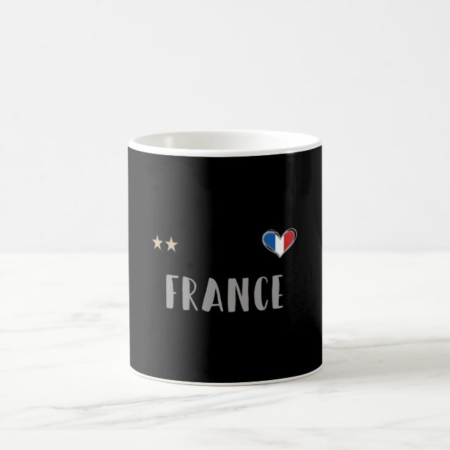 Mug Fan de football France Chemise avec coeur (Centre)