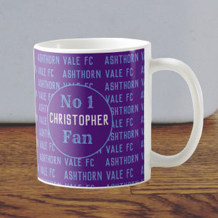 Mug Fan de football ou soutien de football Claret & Bl