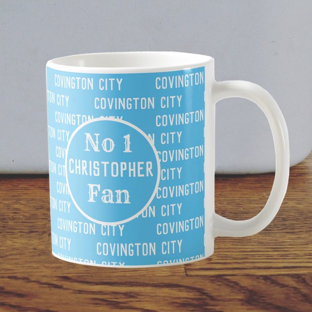 Mug Fan de football Sky Blues ou soutien de football (Créateur téléchargé)