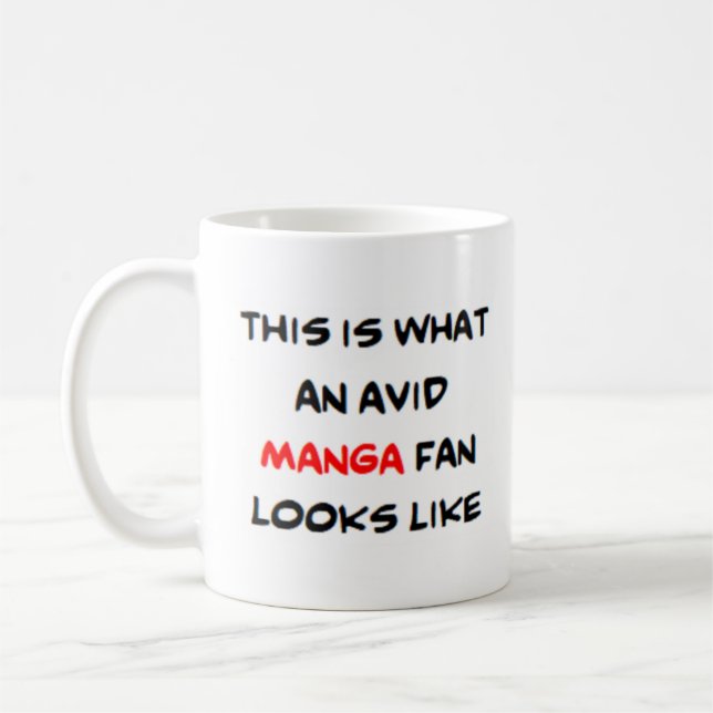 Mug fan de manga, avide (Gauche)