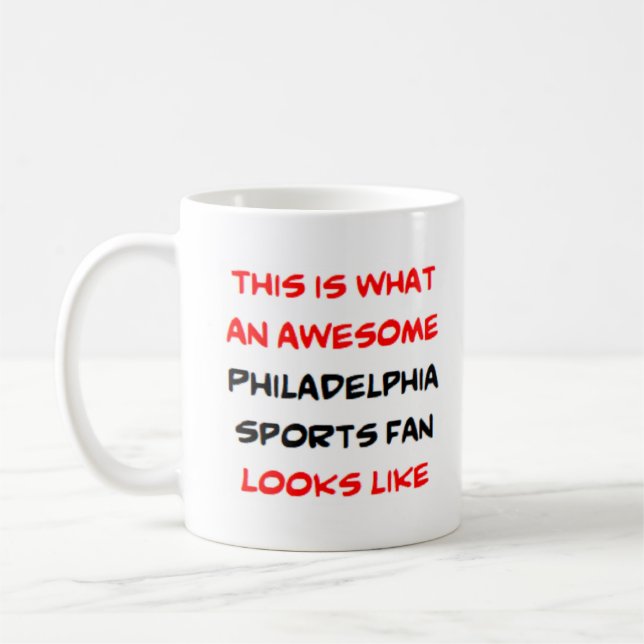 Mug fan de sports philadelphie, génial (Gauche)