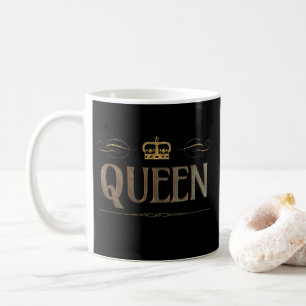 Mug Fancy Queen Letters - Grand Médiéval Couronne Roya