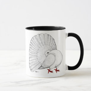 Mug Fantail Pigeon White