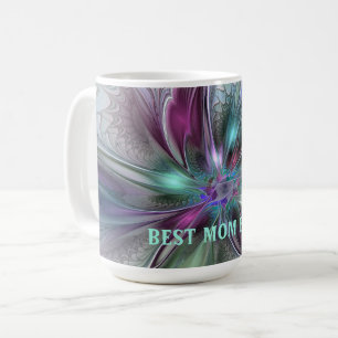 Mug Fantaisie Abstraite Fleur Fractale Colorée Meilleu
