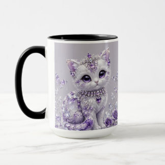 Mug Fantaisie de chaton royal violet