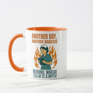 Mug Fantaisie Infirmière Shirt - Infirmière en Flamme
