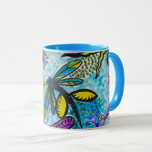 Mug Fantaisie Libellule  (Devant droit)