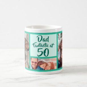 Mug Fantastique à 50 papa anniversaire photo collage