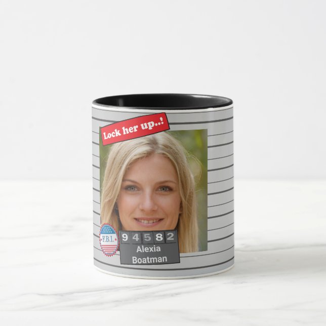 Mug Fantastique Police Femme Mugshot Anniversaire Plai (Centre)