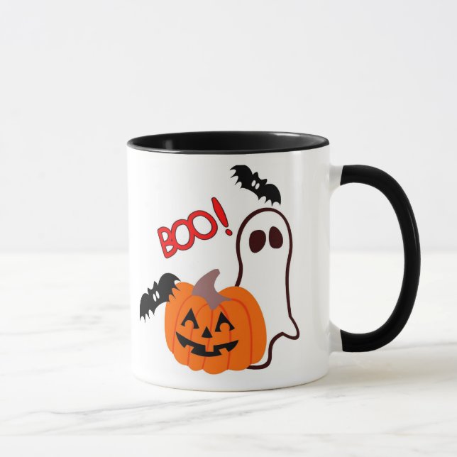 Mug Fantôme de Halloween avec le citrouille (Droite)