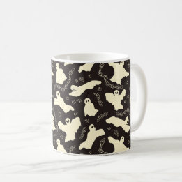 Mug Fantômes crémeux - motif d'Halloween.