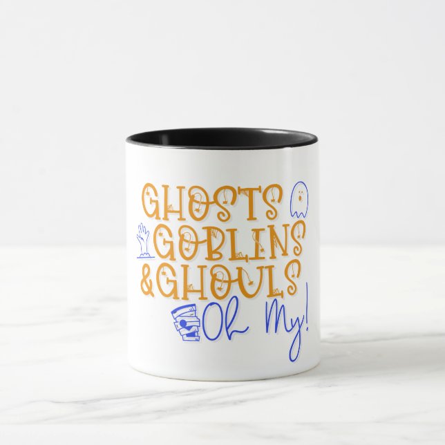 Mug fantômes éffrayants gobelins goulis drôle hallowee (Centre)