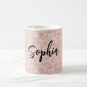 Mug Fard Rose Paillettes scintillantes