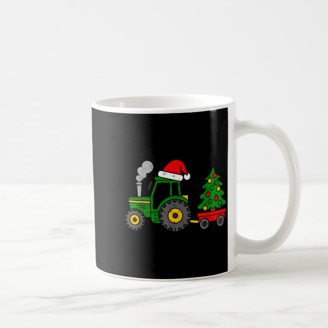 Mug Farm Christmas Tractor Tree Xmas Truck Boys Kids T (Droite)