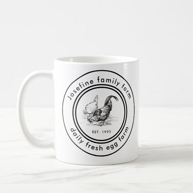 Mug Farm Fresh Eggs Chicken Coop Rustic Country Farm (Gauche)